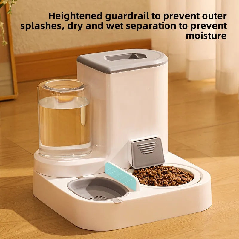Pet automatic drinking water feeder Integrated large capacity dry and wet separation Ceramic bowl Stainless steel bowl