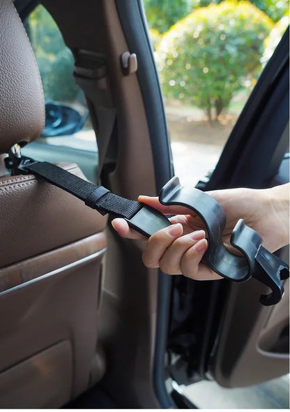 2pcs Car Back Seat Hook Multi-function Rear Seat Headrest Hanging Hook Umbrella Holder Seat Back Storage Hook Auto Interior Tool