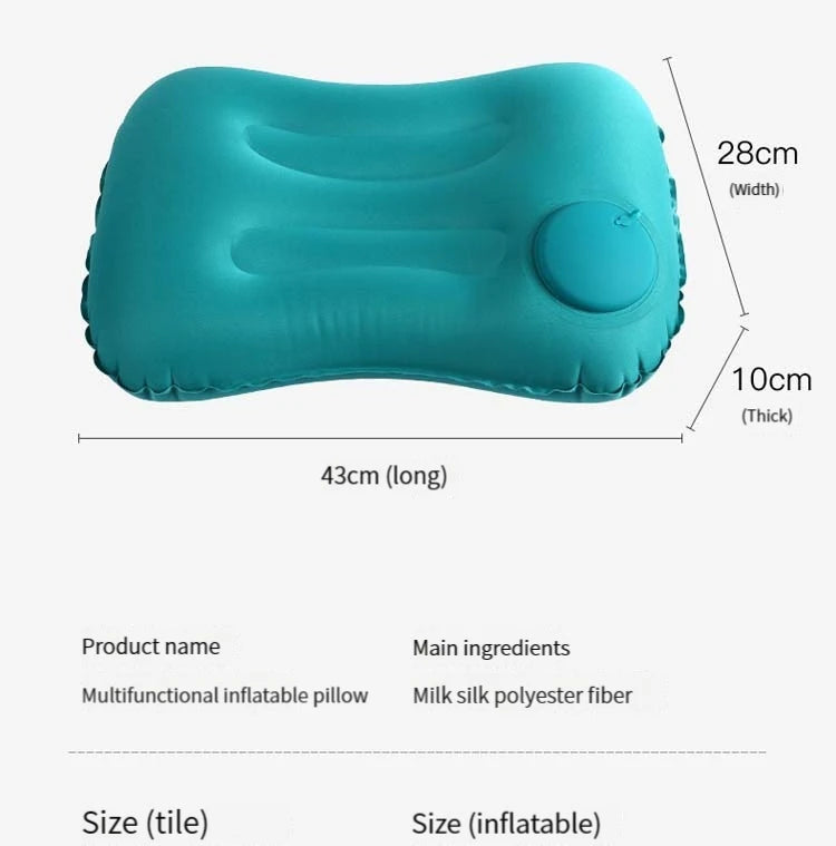 Press Inflatable Pillow Portable Outdoor Travel Pillow Waist Pillow Neck Protector Inflatable U Shaped Pillow