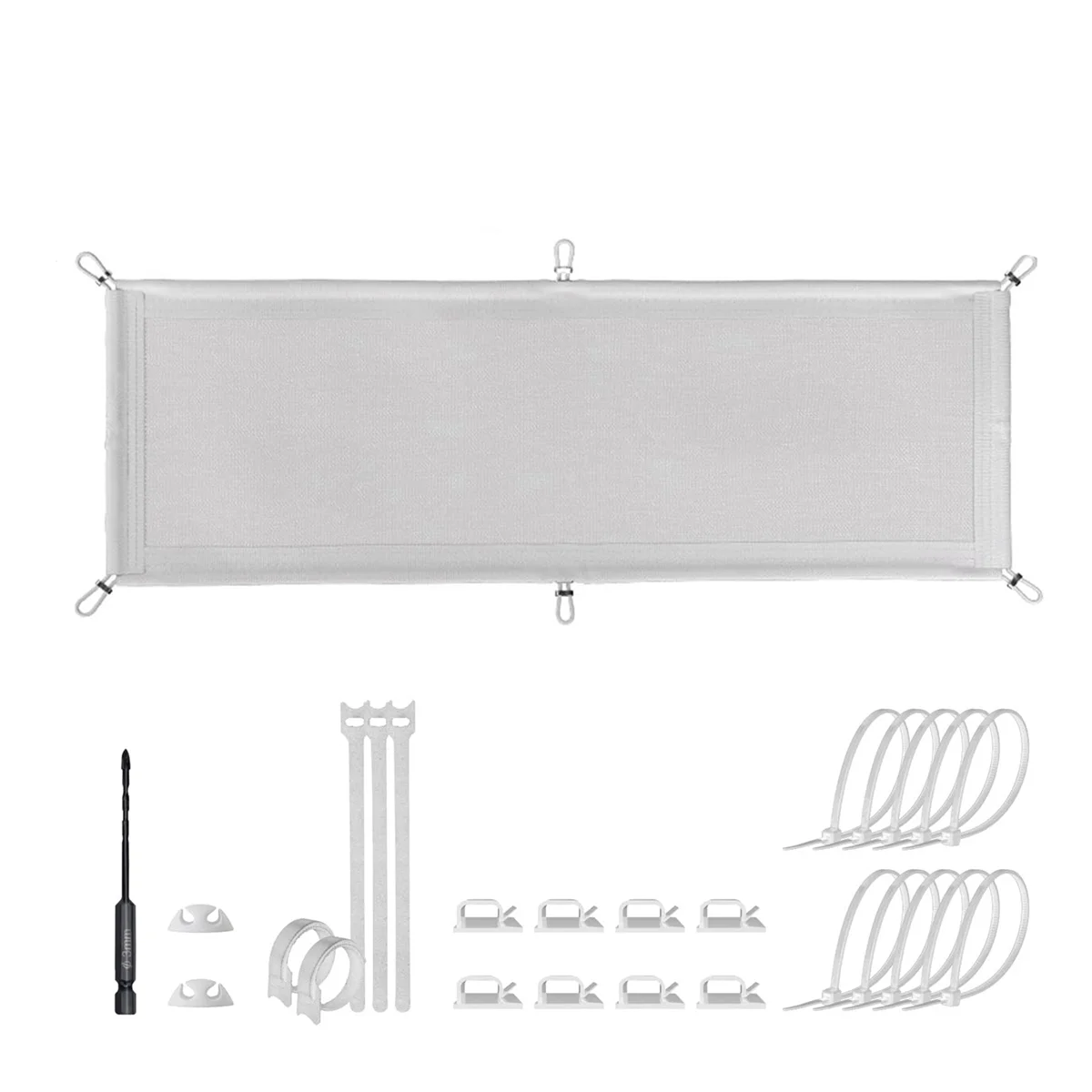 Cable Management Net - Under Desk Wire Management - Flexible Under Desk Cable Management Tray White A DY