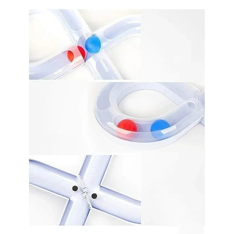 Interactive Cat Toy with S-Shaped Roller Circuit – Rotating Running Balls, Tunnel Design & Turntable Track for Kittens – Fun Pet