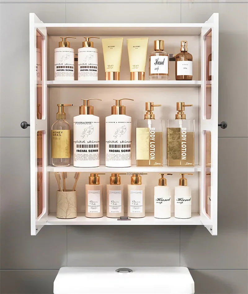 Open Cabinets Towel Cabinet Storage Bathroom Furniture Vanity Sink Narrow Double Washbasin Shelf Locker Wall Pharmacy Floor Wc