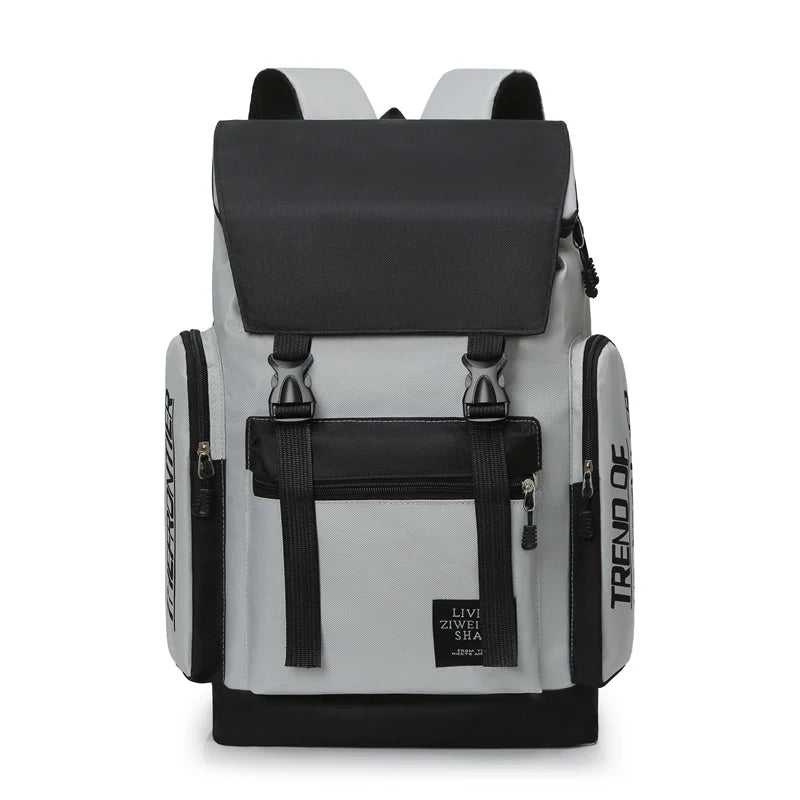 Large capacity backpack, men's backpack, men's leisure travel bag, computer backpack, middle school student, college student