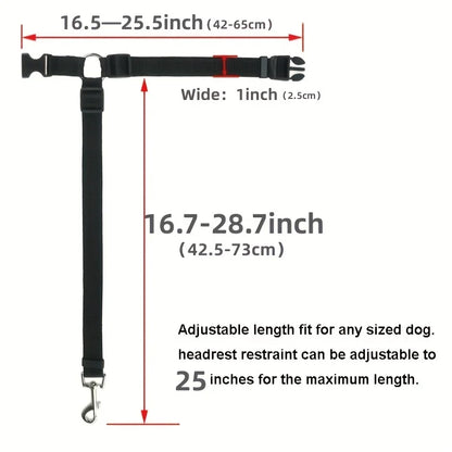 Secure Your Pet in the Car with This Adjustable Harness & Seat Belt Lead Leash!