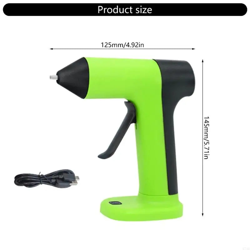 Small Cordless Hot Glues Guns Rechargeable with 2000mAh Battery Quick Heating 5 Minutes Auto Shut Off and Copper Nozzle