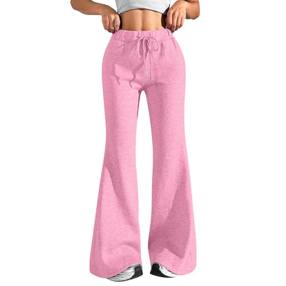 Clothes For Woman Leisure Flares Home Pant Bell-Bottoms Pants Woman Tracksuit Female Sport Trousers Solid Color Pantalones Mujer