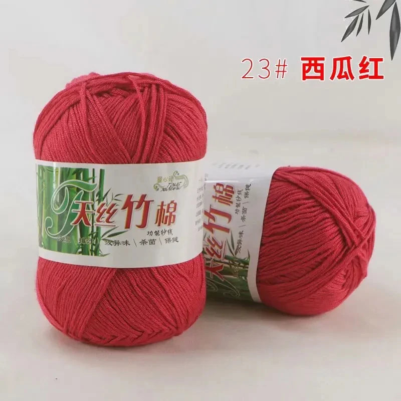 Tiansi Bamboo Cotton Yarn Bamboo Charcoal Cotton Hook Needle Thread Cotton Nitrile Woven Yarn DIY Weaving Material
