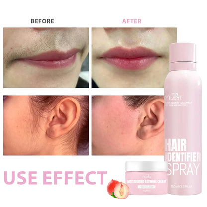 Hair Identifier Spray Hairless Painless Gentle Hair Growth Inhibitor for Shaving with Razor Face Hair Removal Dermaplaning Spray
