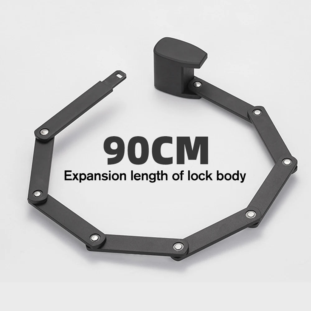 Bicycle Lock Heavt Duty Anti-Theft Smart Fingerprint Folding Lock Alloy Steel Anti-Hydraulic Shear Motorcycle Bike Accessories