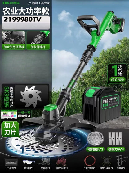 Electric lawn mower Small household lawn Lithium battery rechargeable  mower High power lawn mower