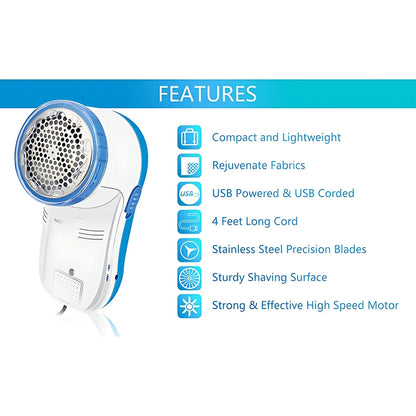 Electric Fabric Shaver Lint Remover USB Powered Lint Shaver Efficiently Removes Lint from Fabrics Clothing Sweaters
