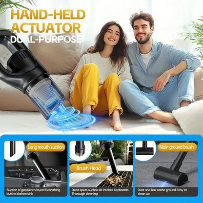 5KPa Cordless Handheld Vacuum - Rechargeable for Pet Hair, Car & Home, Lightweight for Sofa & Office