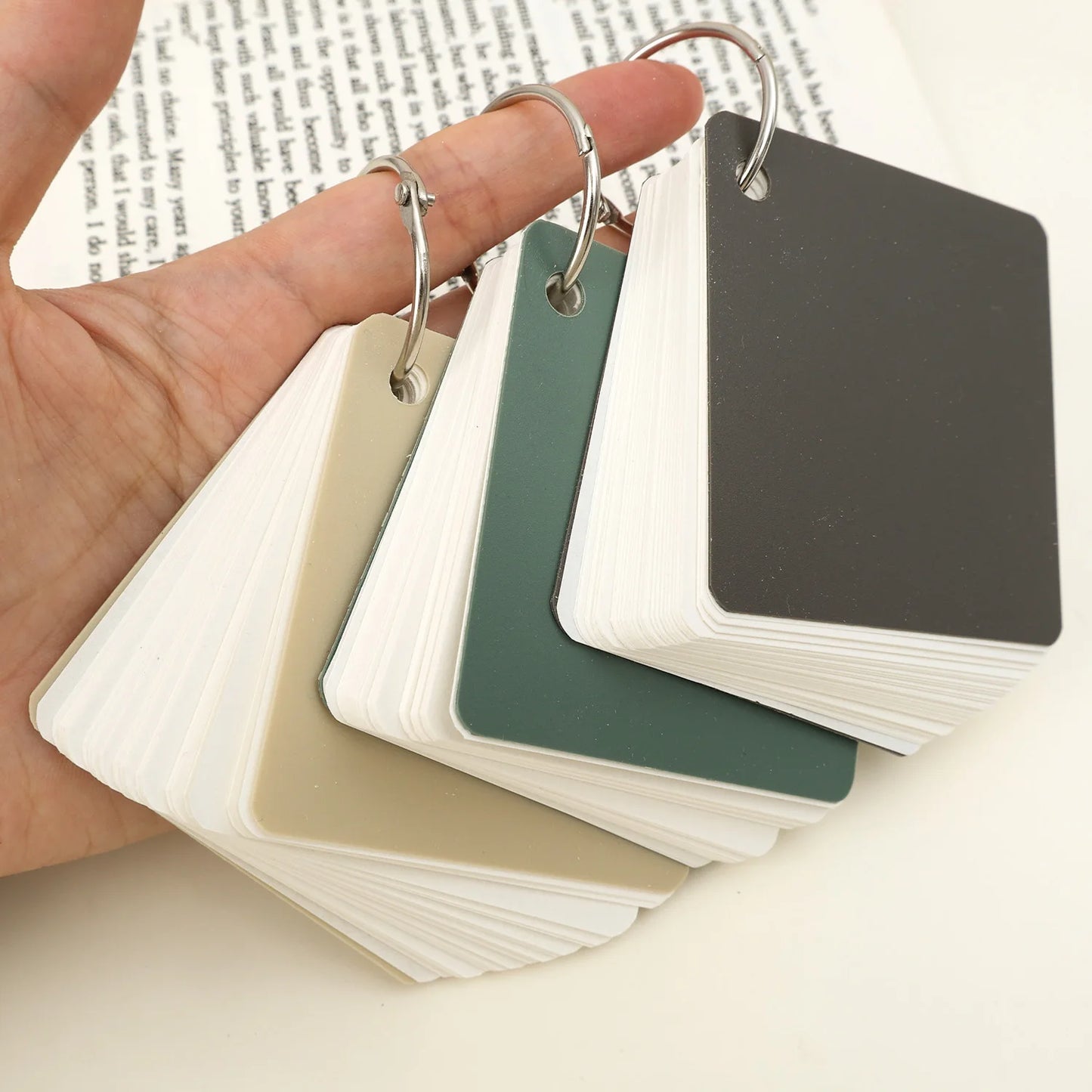 80-320Sheets Portable Notebook with Binder Rings Spiral Mini Notebook Study Cards Book Red/Yellow/Green/Black Student Stationery