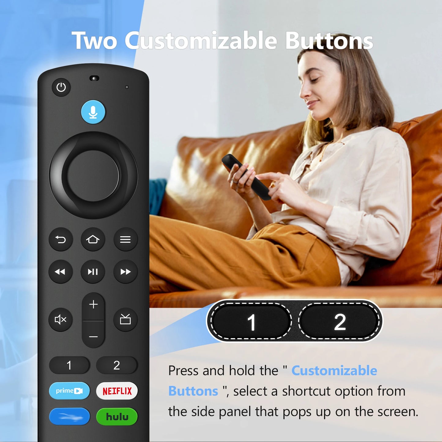 Television Voice Remote Control (3rd Gen Pro) Fit for Fire Smart TVs Stick/TV Cube/4K Max/4K/Stick Lite Universal Remote Control