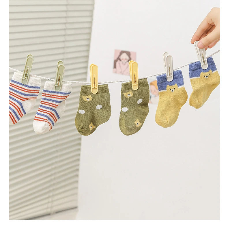 24PCS Laundry Clip Non-slip Windproof Metal Spring Clothes Peg Clothespin Windproof Laundry Clips Drying Racks with Basket