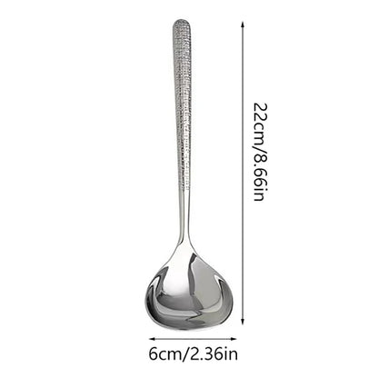 1Pc Stainless Steel Thickening Spoon Creative Long Handle Hotel Hot Pot Spoon Soup Ladle Home Kitchen Essential Tools