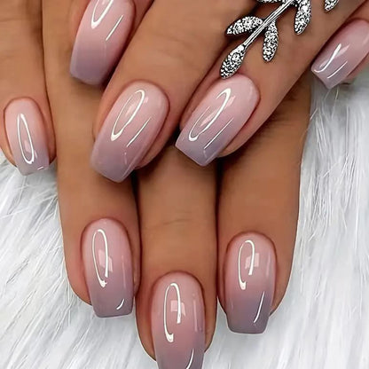 ARTAUG 24PCS Medium Almond Fleshcolor Press On Nails Fake Nails Pink Summer Nails Press On Nails Detachable Reusable Girl Gift