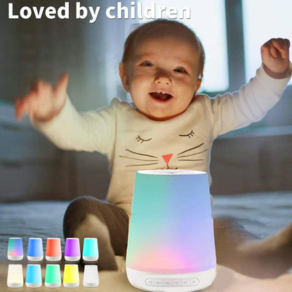 Smart White Noise Machine Baby Sleep Sound Machine Colorful Night Lights 34 Soothing Sounds Supports Voice APP Remote Control