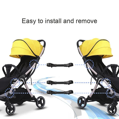 3Pcs Twin Baby Stroller Connector Universal Joints Triplets Quadruplets Infant Cart Secure Straps Adjustable Linker Hook