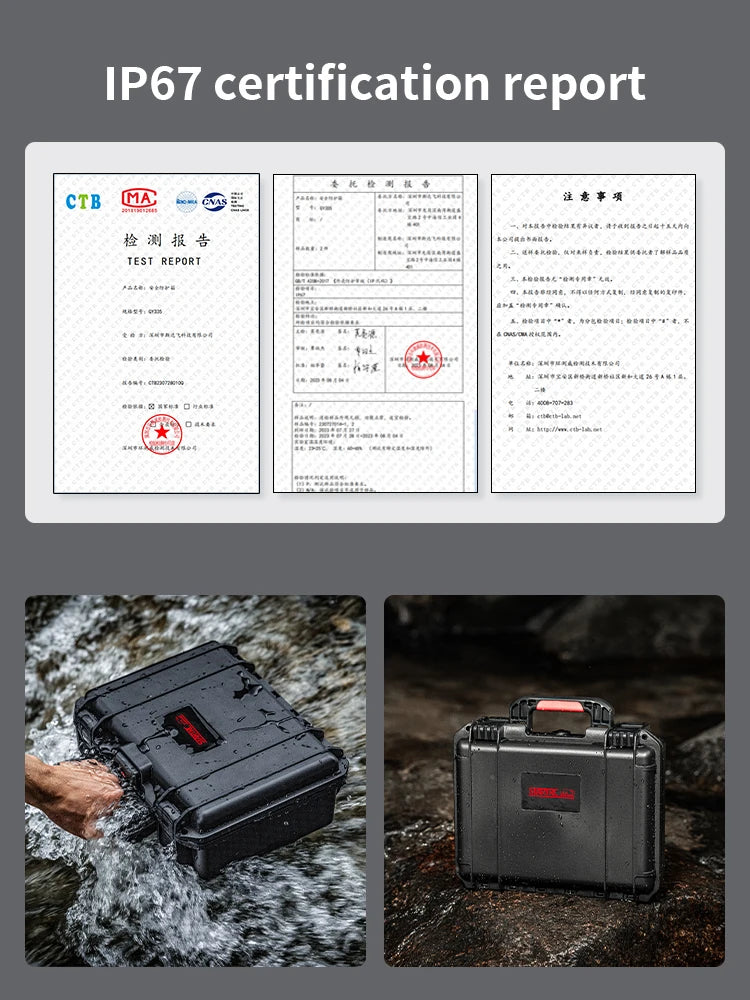 STARTRC Insta360 X5 Camera Accessories 2 Layers Hard Case Carrying Case Waterproof Portable Travel Box for Essentials Bundle