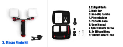 Dental Photo LED Light. Dental Photography Light. Macro, Polarizer, Intraoral, Denture Photo With Phone Lamp For Dentistry