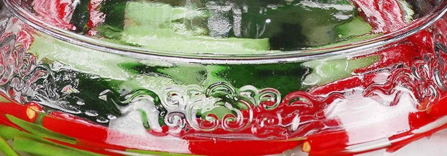 Traditional Fermenting Kit Crock with Water Seal Airlock Lid, for Pickles Kimchi Sauerkraut,Glass Jar with Lid Fermentation Jar