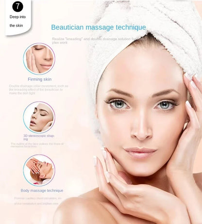 4D Roller Facial Massager EMS Face Lift Device V-Face Slimmer Skin Tightening Double Chin Remover Eye Care Vibration Massager