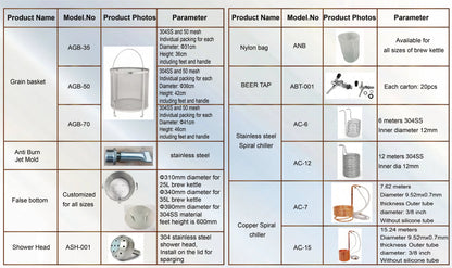 2025 Beer Brewing Equipment Electric Mash Tun Micro Brewery Craft Beer Machine Homebrew
