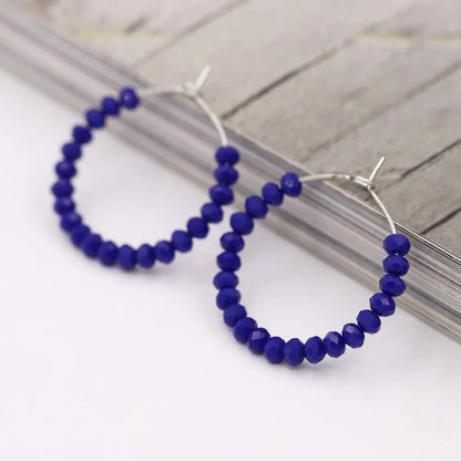 Fashion Women's Earrings Boho Colorful Crystal Beaded Earrings Jewelry Female Girls Gifts Ear Ring Accessories