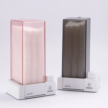 Automatic Cosmetic Makeup Cotton Box Press Type Cotton Pads Dispenser Wall Hanging Makeup Cotton Organizer Container Dispenser