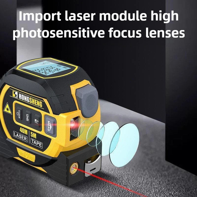 3 in 1 High Precision Laser Tape Measure 5M Infrared Rangefinder Electronic Tape Laser Measuring Ruler Building Measurement