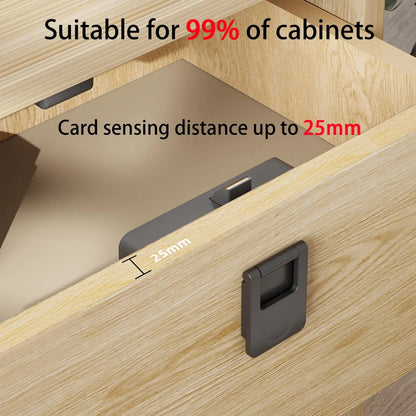 NFC Smart Cabinet Lock Magnetic Sensing Child Safety Baby Proofing Drawer Lock 2 Unlocking Methods Long Battery Life Universal