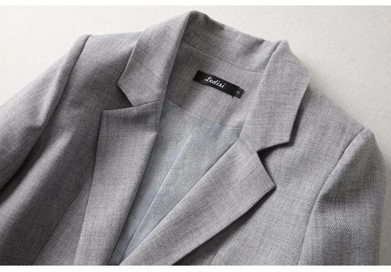 Office Lady Casual Blazers For Women 2024 Autumn Fashion Single Button Long Sleeve Outerwears New In Coats & Jackets Elegant