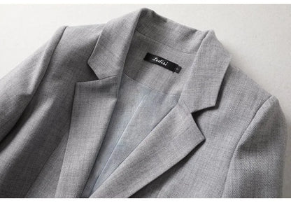 Office Lady Casual Blazers For Women 2024 Autumn Fashion Single Button Long Sleeve Outerwears New In Coats & Jackets Elegant