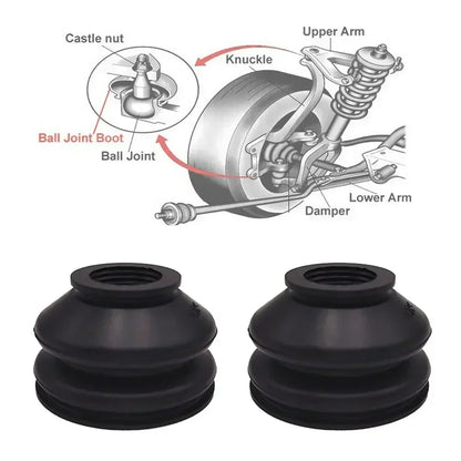 2Pcs Car Suspension Steering Ball Joint Dust Boot Covers Rubber Track Rod End And Ball Joint Boots Suspension Parts