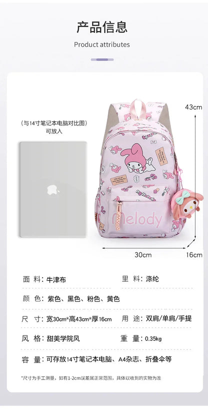 Fashion Student Backpack Cartoon Print Cute Large Capacity Backpack Fashion Student Backpack