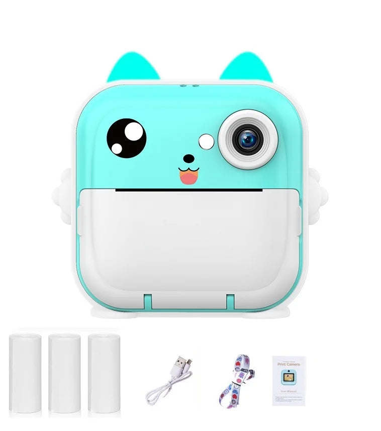 Children 1080P HD Digital Camera  Mini Thermal Printer Photography Instant Print Photo HD Digital Video Cameras Portable Toy