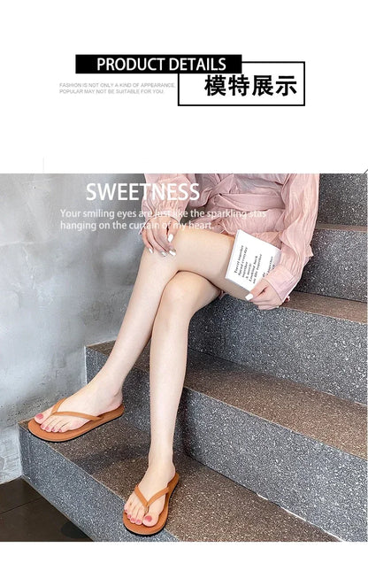 Flip-flops Women's Summer Slippers for Women Non-slip Ins Outdoor Casual Beach Sandal Women Fashion Outerwear Flip Flops