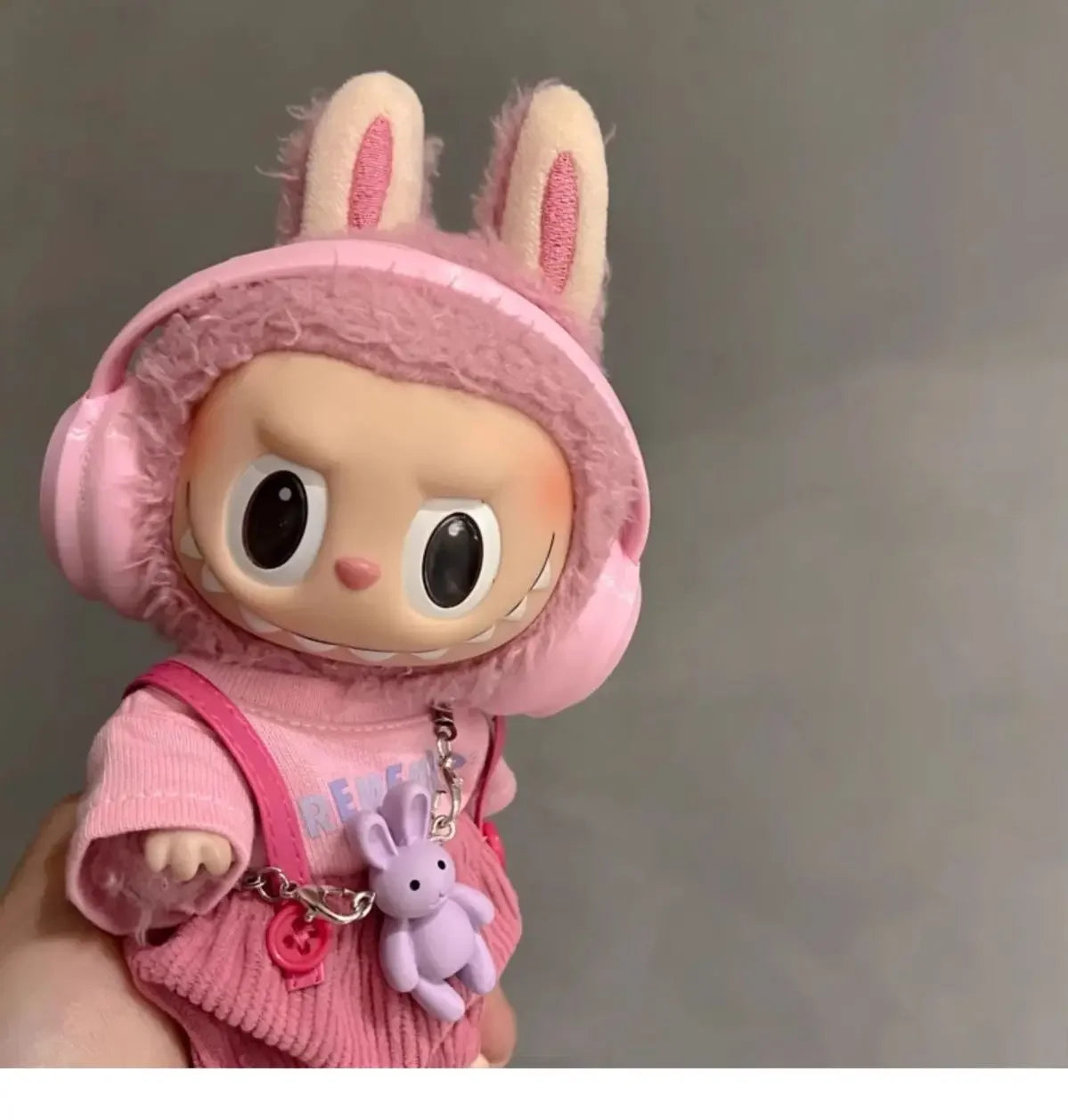 Labubu Headphone Cute Earphone for Labubu I II Mini Plush Doll Headset Decoration Fashion DIY Doll Accessories Gift
