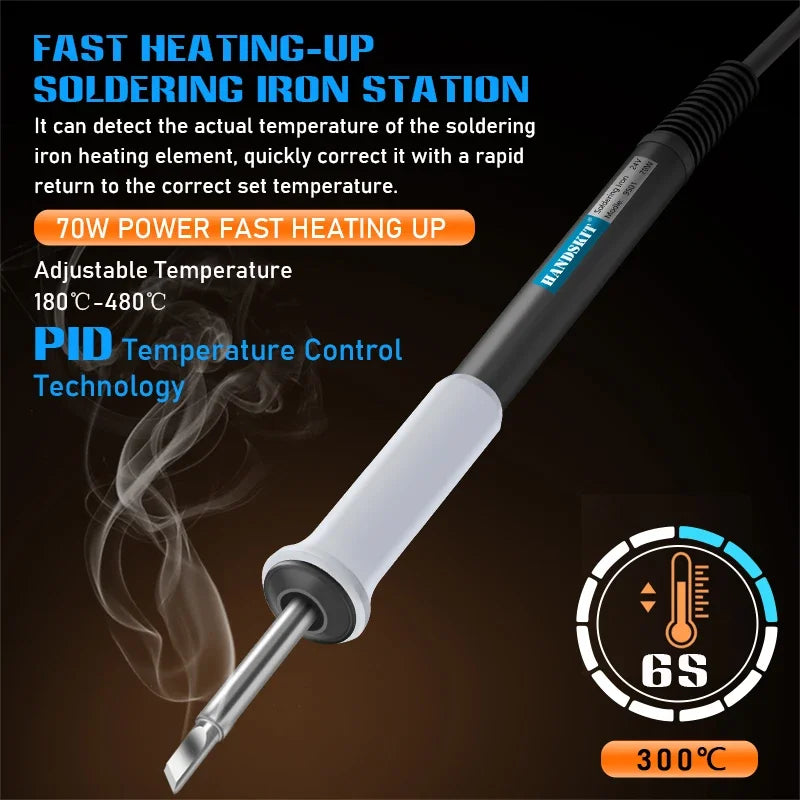 T12 Soldering Station LCD Digital Display Repair Soldering Iron Equipment Portable Home Electronics Repair Tools