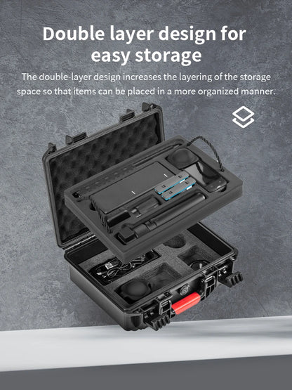 STARTRC Insta360 X5 Camera Accessories 2 Layers Hard Case Carrying Case Waterproof Portable Travel Box for Essentials Bundle