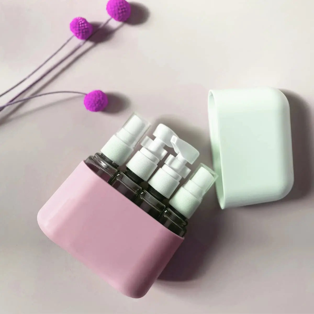 Travel Size Toiletries,4pcs Travel Container,Travel Bottle Leak Proof with Label,TSA Approved Reusable Containers For Toiletries