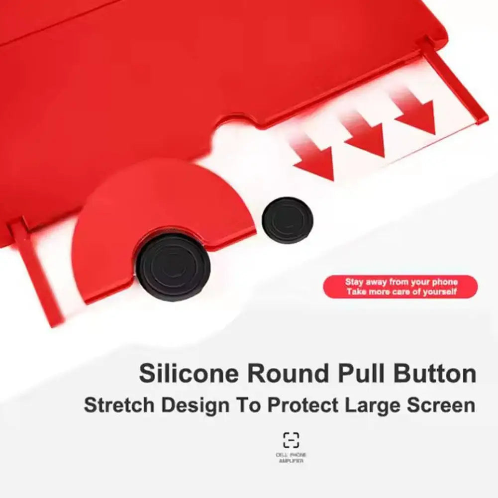 Screen Amplifier 10in 3D HD Phone Screen Magnifier Portable Pull Out Foldable Cell Phone Screen Enlarger for Movie Video Viewing