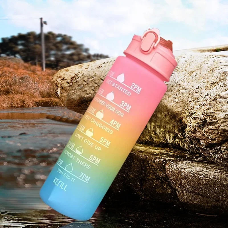 900ML Water Bottle Portable Vacuum Flasks Drinkware Camping Motivational Skirt Outdoor Bikini Sport Kitchen Times Bra Marker Gun