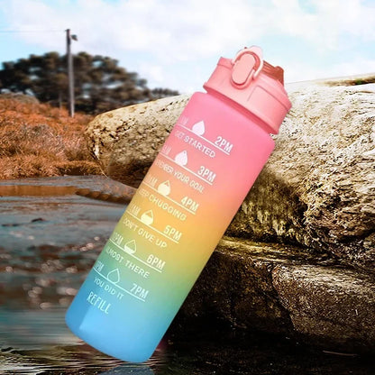 900ML Water Bottle Portable Vacuum Flasks Drinkware Camping Motivational Skirt Outdoor Bikini Sport Kitchen Times Bra Marker Gun