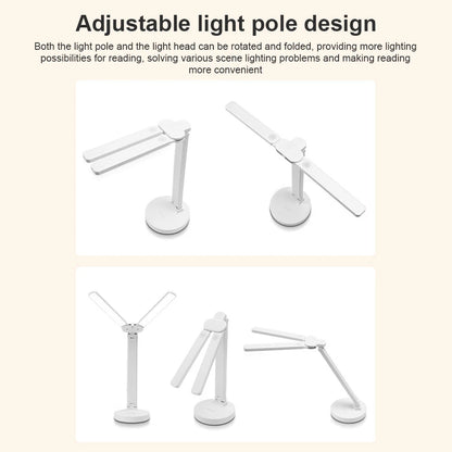 LED Desk Lamp 3 Levels Dimmable Touch Night Light USB Rechargeable Eye Protection Foldable Table Lamp For Bedroom Bedside Readin