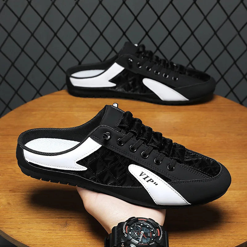 Half Slipper for Men Classic Summer Casual Shoes Men's Flat Shoe Slippers Concise Men Sneakers