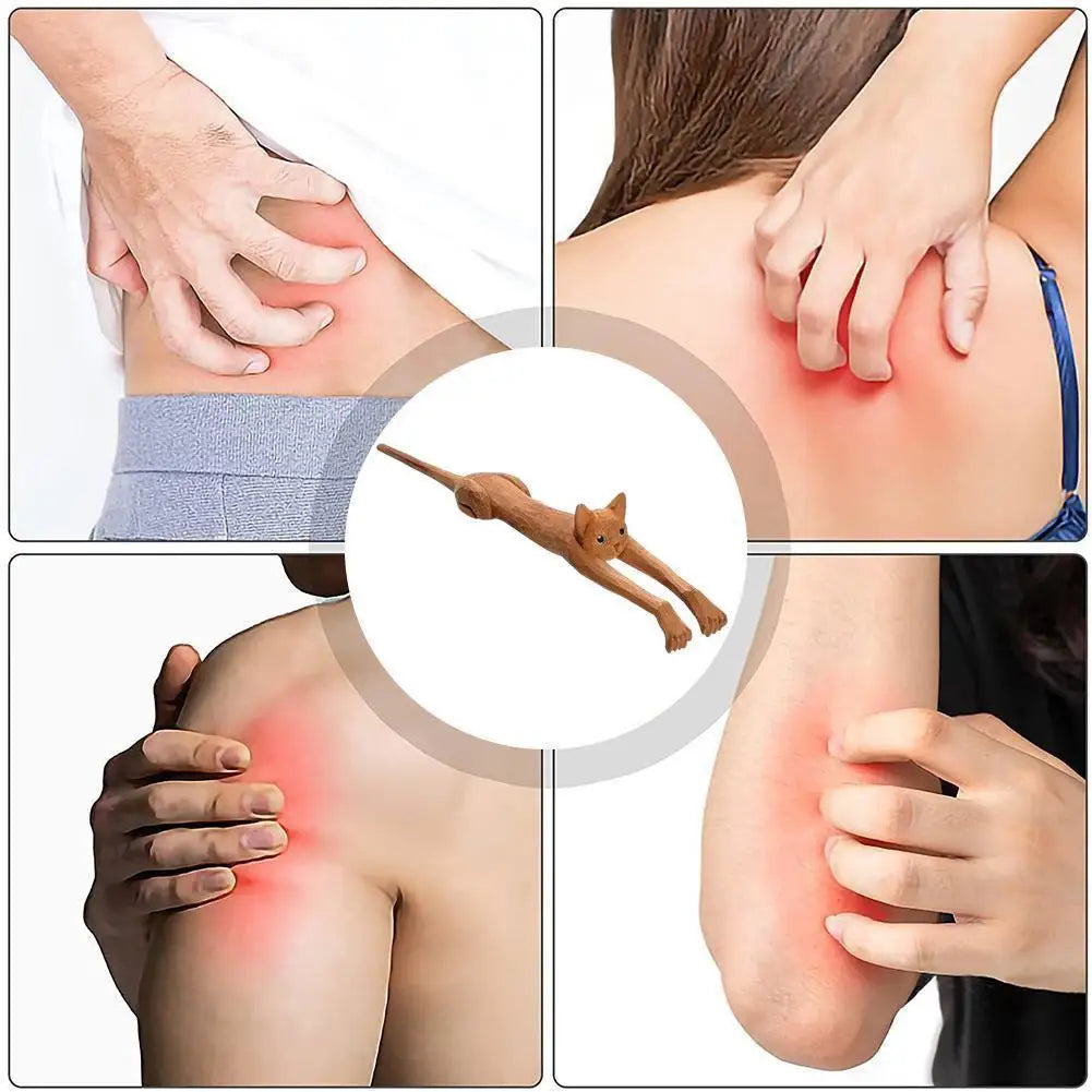 Back Scratcher Sturdy Wood Back Scratchers Long Handle Back Scratchers For Scratching Itches Cat Shaped Back Scratchers 1pcs