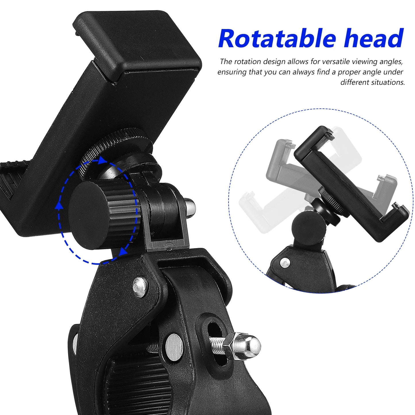 1 Set 180 ° Mic Stand Phone Holder Adjustable Phone Microphones Stand Phone Clip Phone Mount Mic Stand Mic Clamp Phone