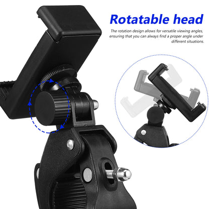 1 Set 180 ° Mic Stand Phone Holder Adjustable Phone Microphones Stand Phone Clip Phone Mount Mic Stand Mic Clamp Phone